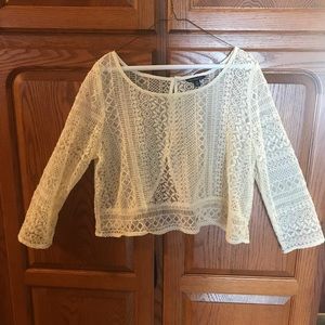 American Eagle Lace Crochet Crop Top